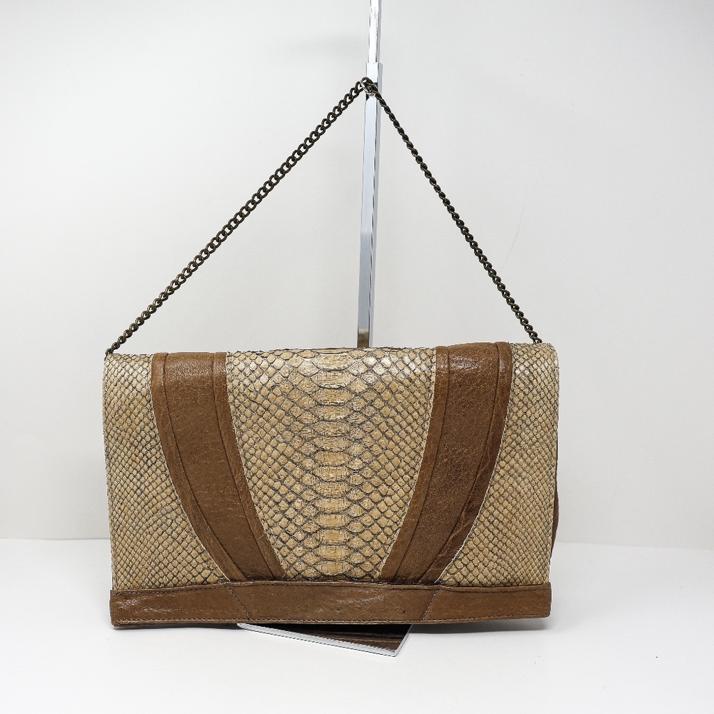 Abaco Paris Genuine Leather Snake Python Embossed… - image 1